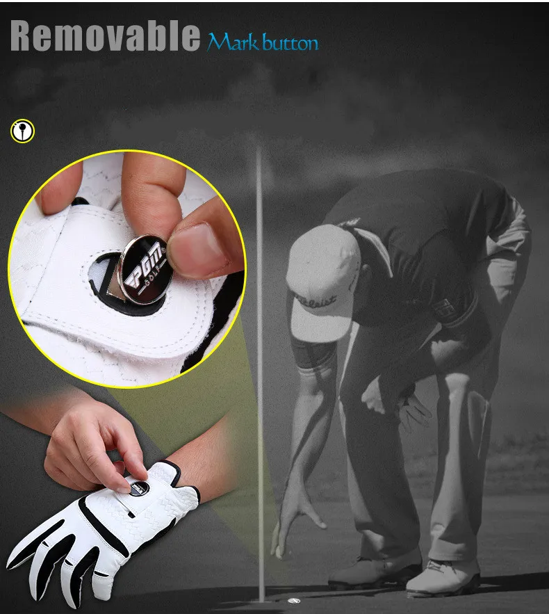 1 шт. перчатки для гольфа PGM мужские овчины перчатки Нескользящие и пропускающие воздух гольф продукты