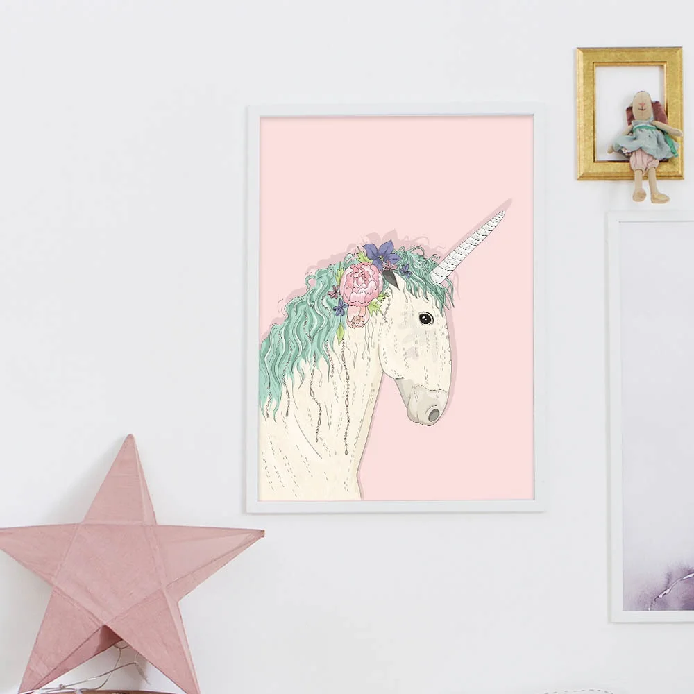 Cartoon-Girl-Unicorn-Flamingo-Poster-and-Print-Wall-Art-Canvas-Painting-Nordic-Style-Nursery-Picture-for (1)