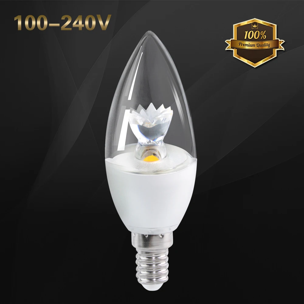 E14 COB из светодиодов свечах AC110V 220 В лампа хрустальная люстра освещение Bombillas