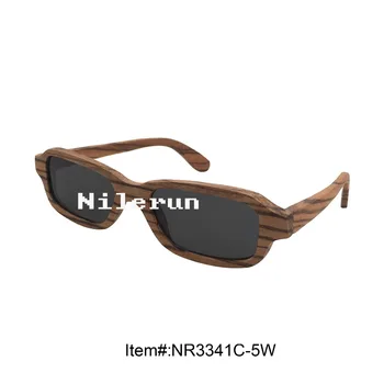 

unisex men women rectangle zebra wood sunglasses