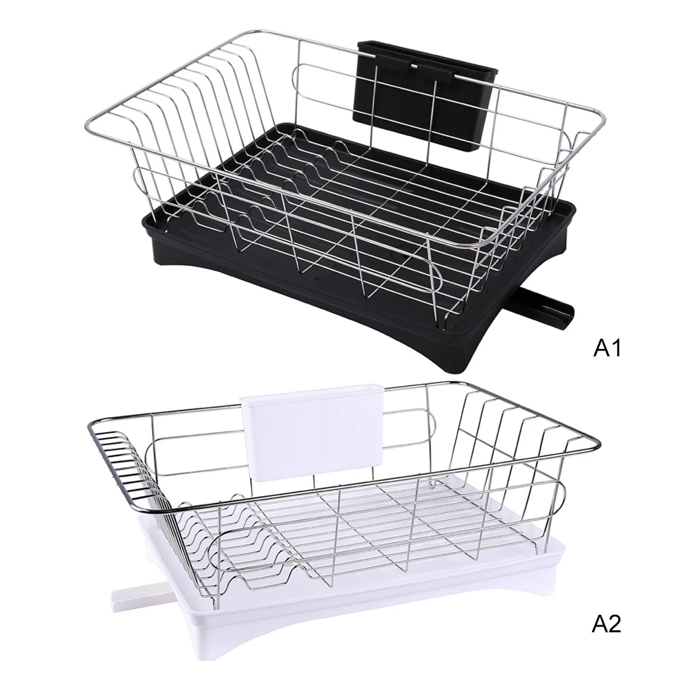 

Stainless Steel Single Layer Drain Dish Rack Kitchen Organizer Spoon Plate Storage Frame Tableware Drain Shelf