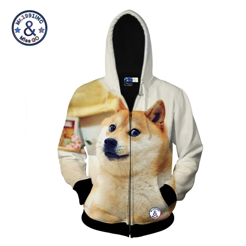 3d hoodies zipper