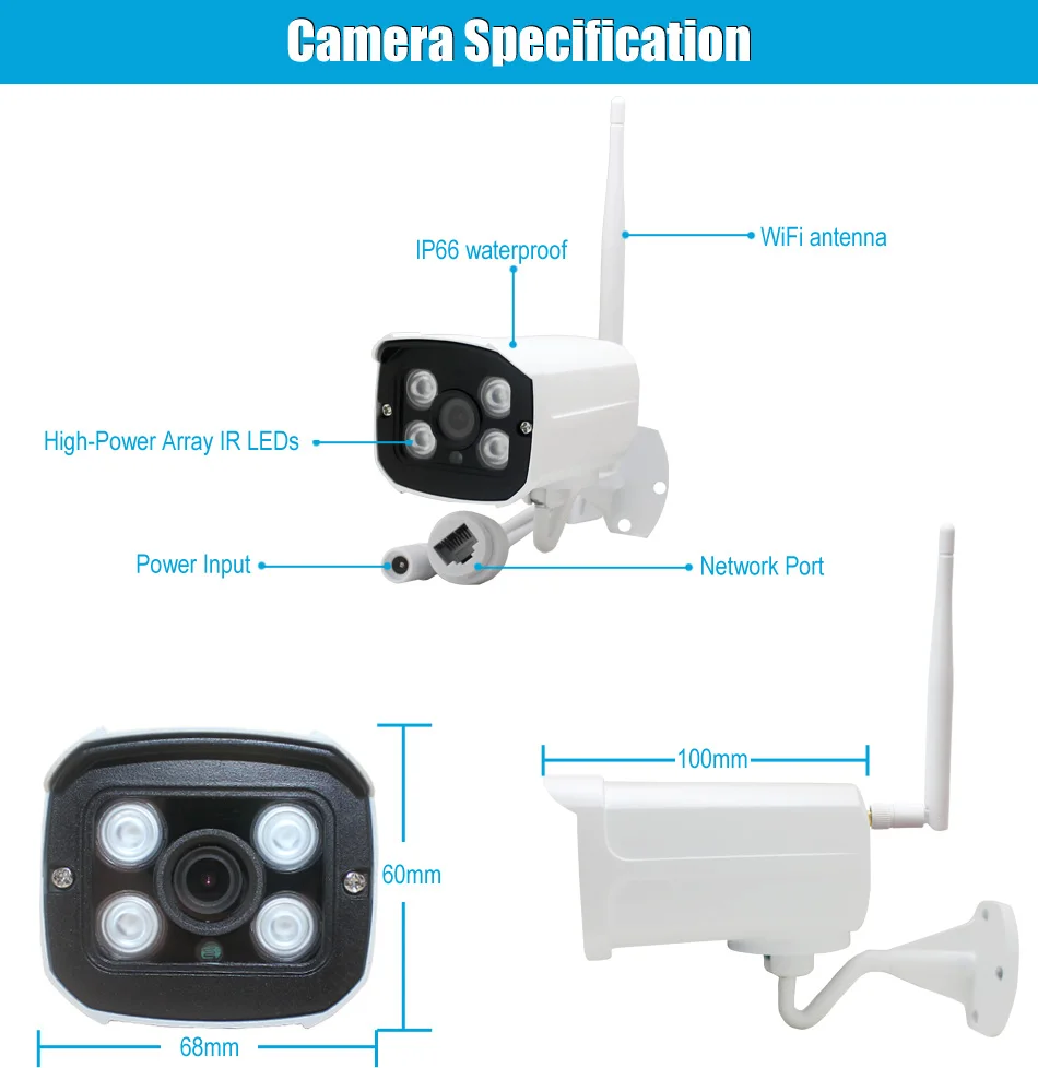 Yobang безопасности 8CH беспроводной 960 P NVR видео системы 8 шт. 1.3MP ИК Открытый камера Wi-Fi видеонаблюдения IP камера системы