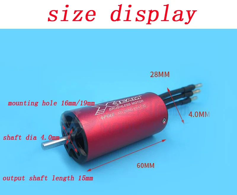 1 шт. RC лодки 4-полюсный 2860 бесщеточный двигатель 2700KV/3400KV/4100KV водяное охлаждение 4 мм вал для длины 600-750 мм модель
