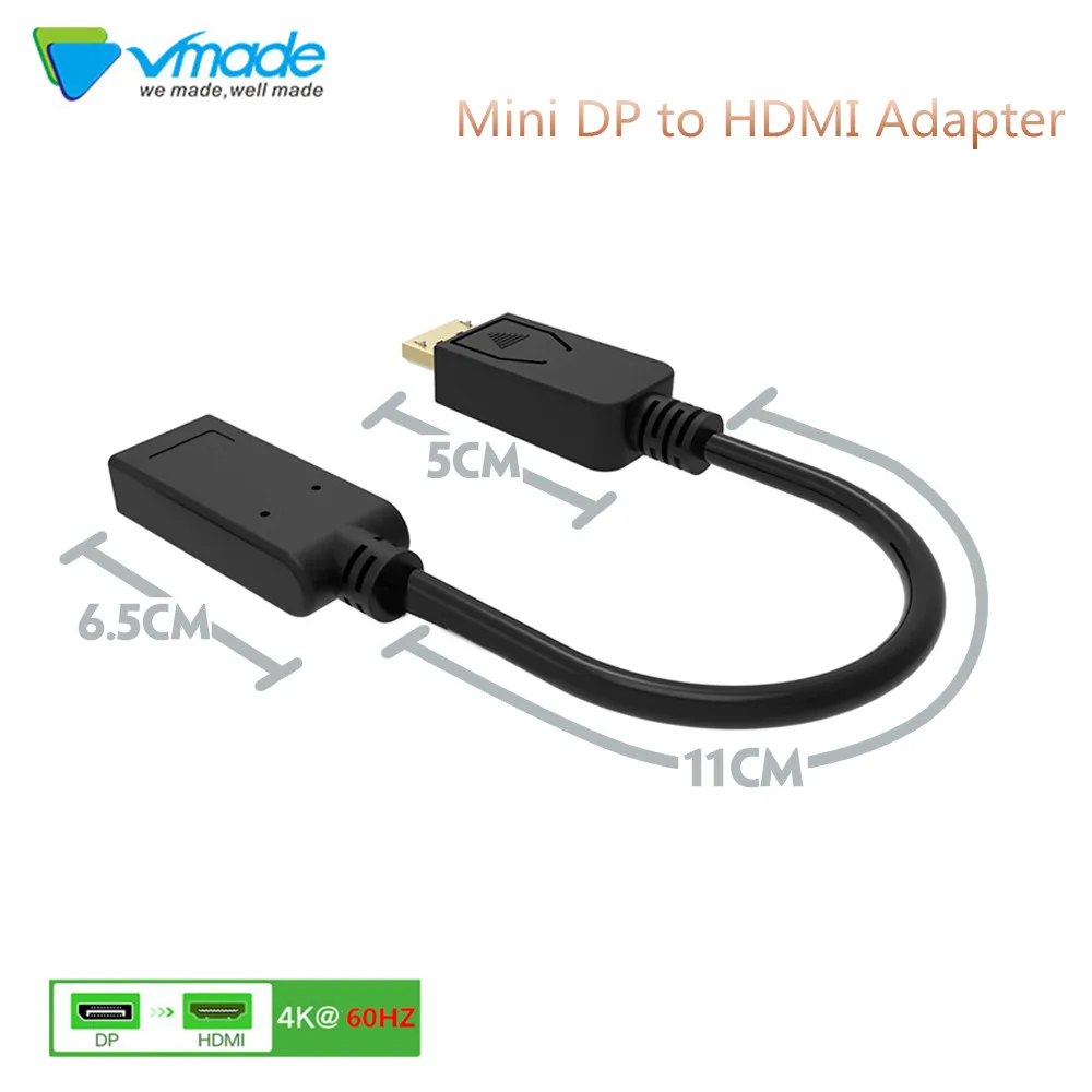 

High Quality Mini Displayport DP to HDMI Adapter Built in conversion chip,no need of external power 1080p HDMI Adapter Converter