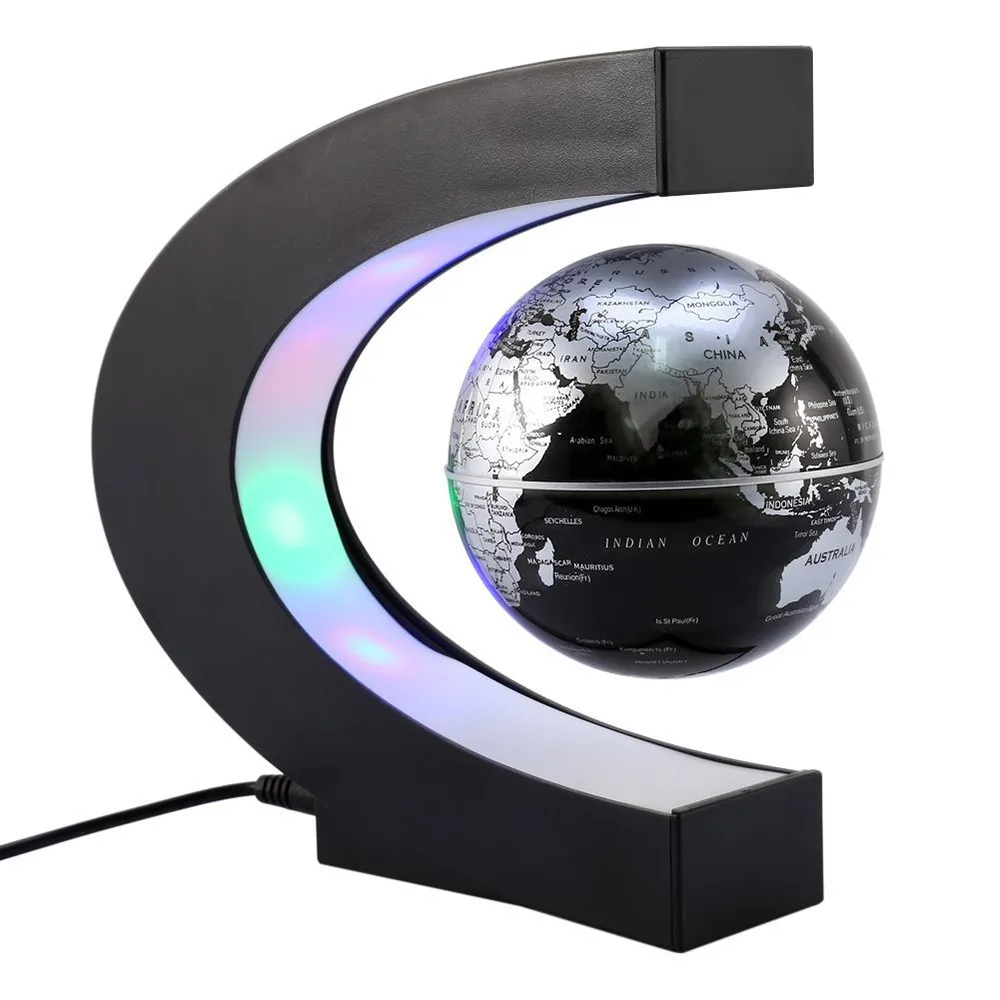 США/ЕС/Великобритания Плавающий глобус Карта мира с светодиодный Tellurion украшения дома офиса подарок на день рождения Магнитный левитационный шар свет