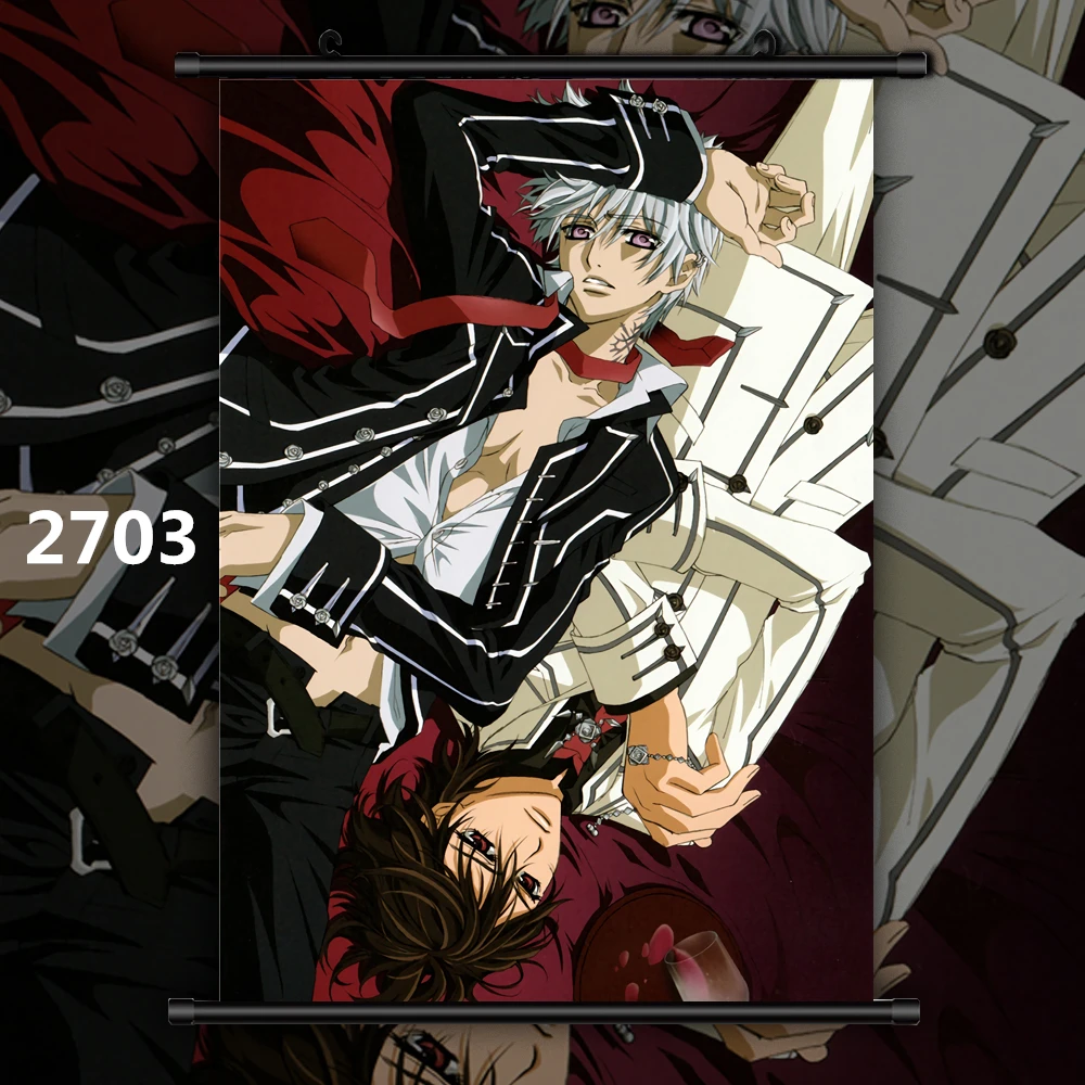 Рыцарь вампира Kuran Kaname Yuki Kiryu Zero Аниме Манга настенный плакат свиток B - Цвет: 2703