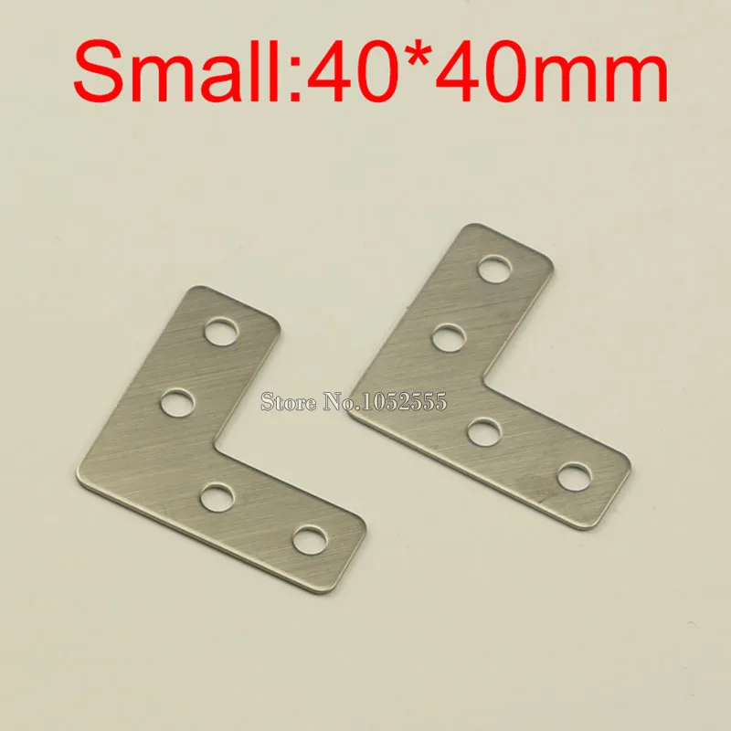 100pcs 40*40*14mm Stainless Steel L Shape Furniture Corner Brackets