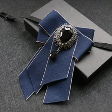 Галстук-бабочка Взрослый мужской свадебный Pajaritas Британский галстук-бабочка алмазные вечерние галстуки Жених украшения на шею Cravate Pour Homme