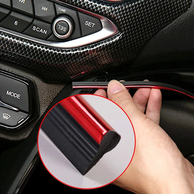 Универсальные 5 м декоративные полоски для салона автомобиля Формовочная
