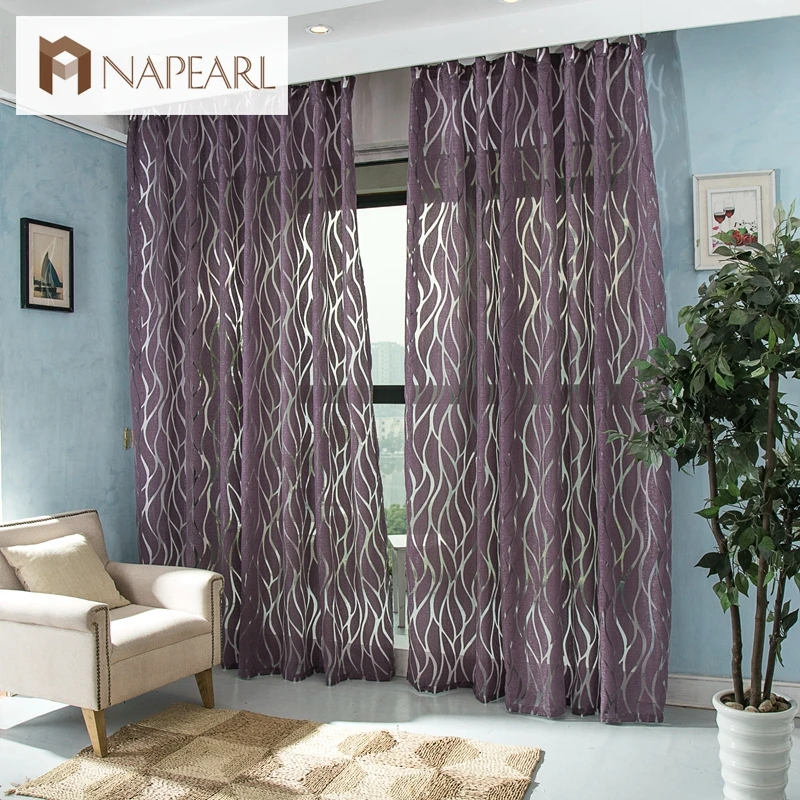 NAPEARL Modern curtain 3d curtains bedroom fabric curtains window