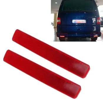 

2Pcs Rear Bumper Reflectors Left And Right Red Lamp Car Tail Braking Warning Spare Parts Turn Signals For VW Transporter T5