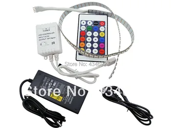 

50cm 72pcs 5050 RGB SMD 2811IC LED Strip Meteor Pattern Flexible Light + IR Remote Controller + 5V 5A Power Supply