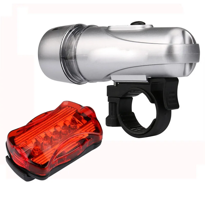 Cycling Night Super Bright Bike Front Head Light Rear Tail Light Bike Bicycle Safety Light clip mount set Drop Shipping #2M16 (4)