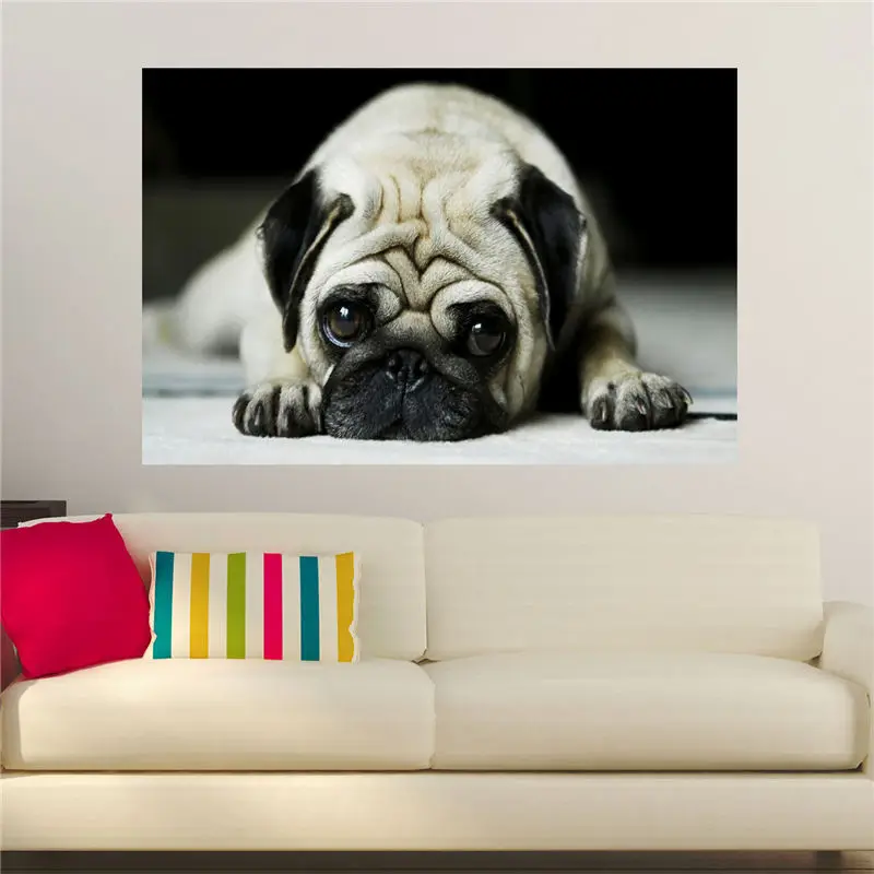 Hot Sale Classic Custom lovely dog Home Decor Creative Art Poster Print Wall Sticker More Size SQ00612-HXL02 | Дом и сад