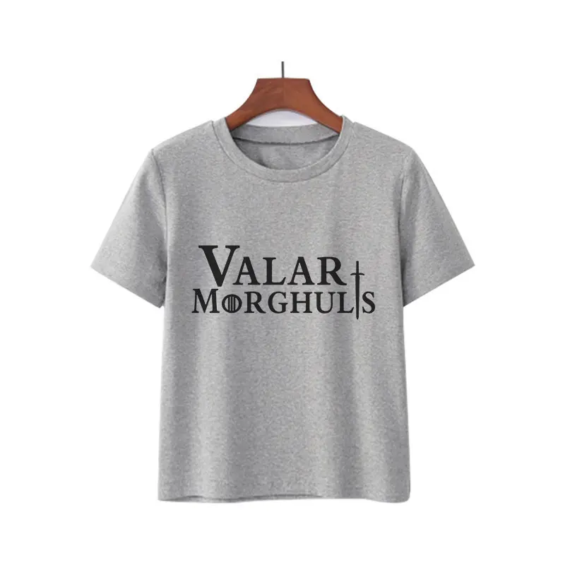 Женская футболка с буквенным принтом Not Today Valar Dohaeris Grunge женская одежда в