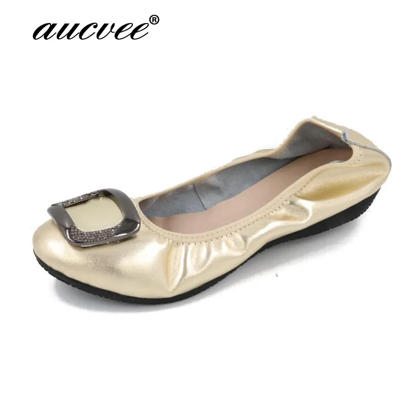 

aucvee Women Flats Spring Autumn Plus Big Size 34~43 Brand Women Loafers Soft Comfortable Round Toe Female Casual Shoes AV-37