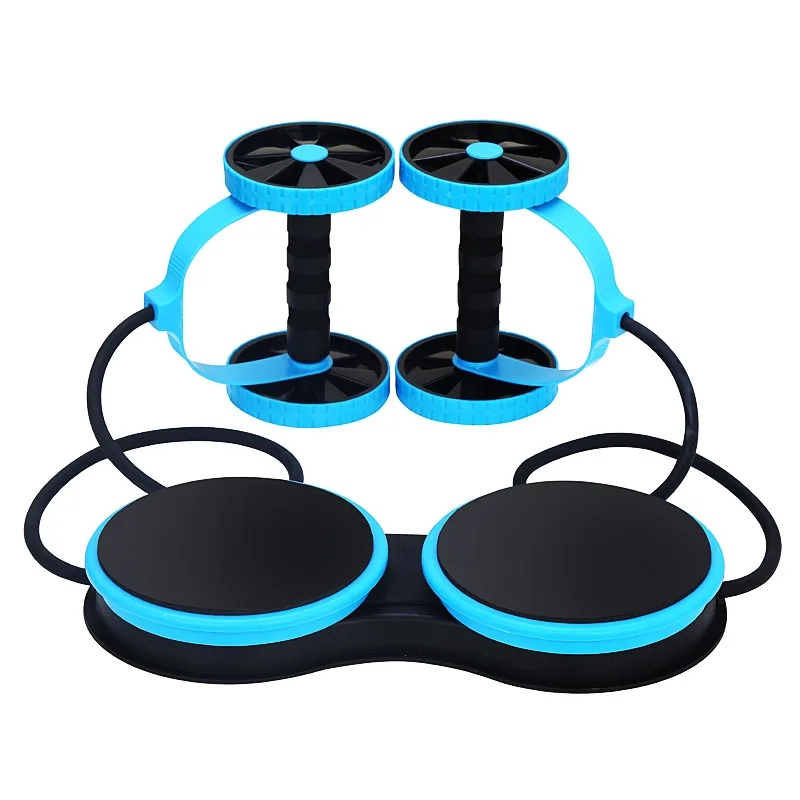 Ab Roller Wheel Abdominal Muscle Trainer Double Power Wheel Gym Arm Waist Leg Training Bodybuilding Exercise Fitness Equipment