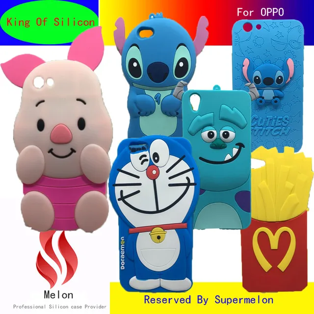 3d piglet stitch potato doraemon cartoon soft silicon back cover