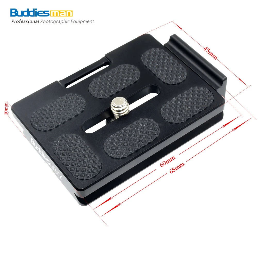 

Buddiesman 60mm Universal Arca Swiss Quick Release Plate for Tripod Ball Head with Screw&Rear Stopper(DP-T60)