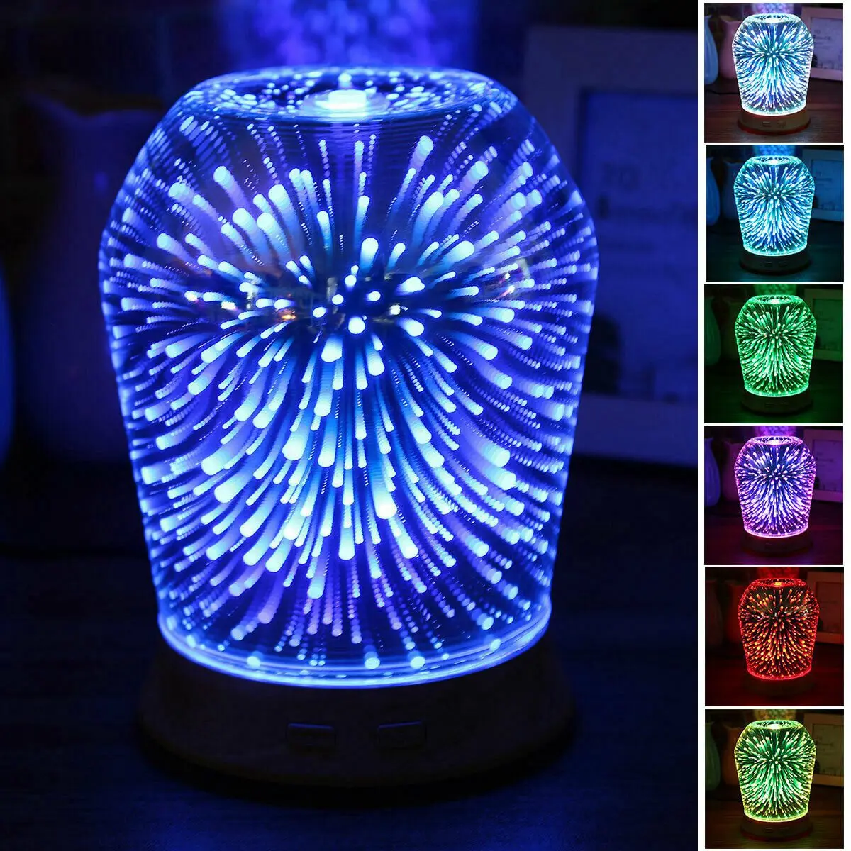 

3D Led Ultrasonic Aromatherapy Essential Oil Diffuser Air Purifier Eu Plug