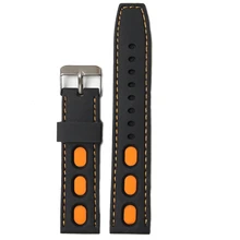 18 шт./лот 22 мм разные цвета спортивные силиконовые желе резиновые женские и мужские часы ремешок WB1023B22JB