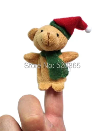 1000 шт./партия, рождественские детские пальчиковые куклы с животными, детские игрушки для пальцев, куклы, 5 шт. в комплекте