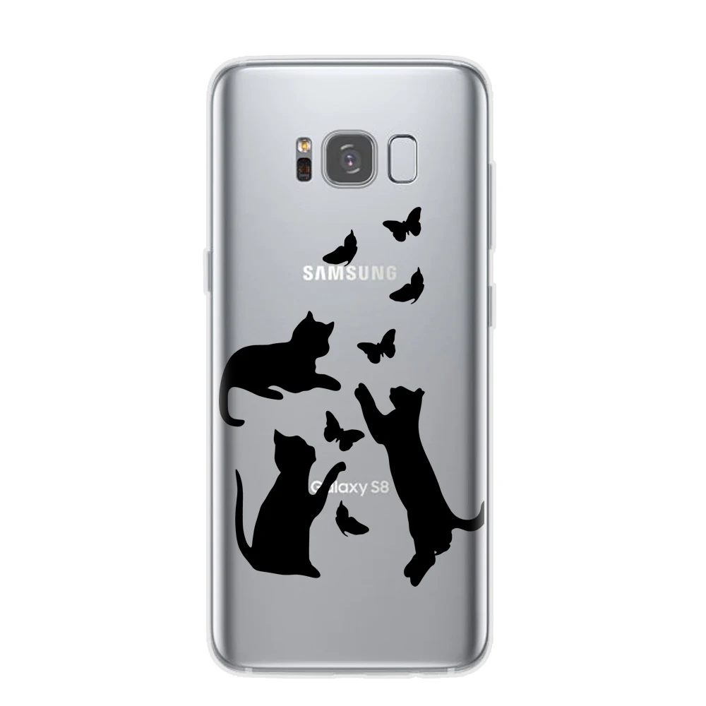 Мягкий чехол из ТПУ для телефона Samsung Galaxy S6 S7 Edge S8 S9 Plus A5 J3 J5 J7 2016 2017 J4 J6 A6 A8 2018 с милым