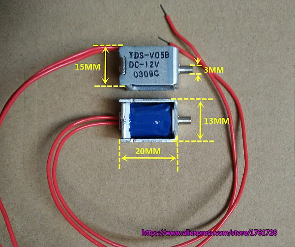 

Brand new 6V 12V normally Open solenoid valve 13*15*20mm air valve small size Blood Pressure meter valve