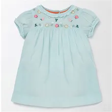 MISS Haiwo/Новинка г.; летняя детская одежда с короткими рукавами для девочек; детское платье с вышитыми цветами и героями мультфильмов для девочек; платья; От 2 до 7 лет