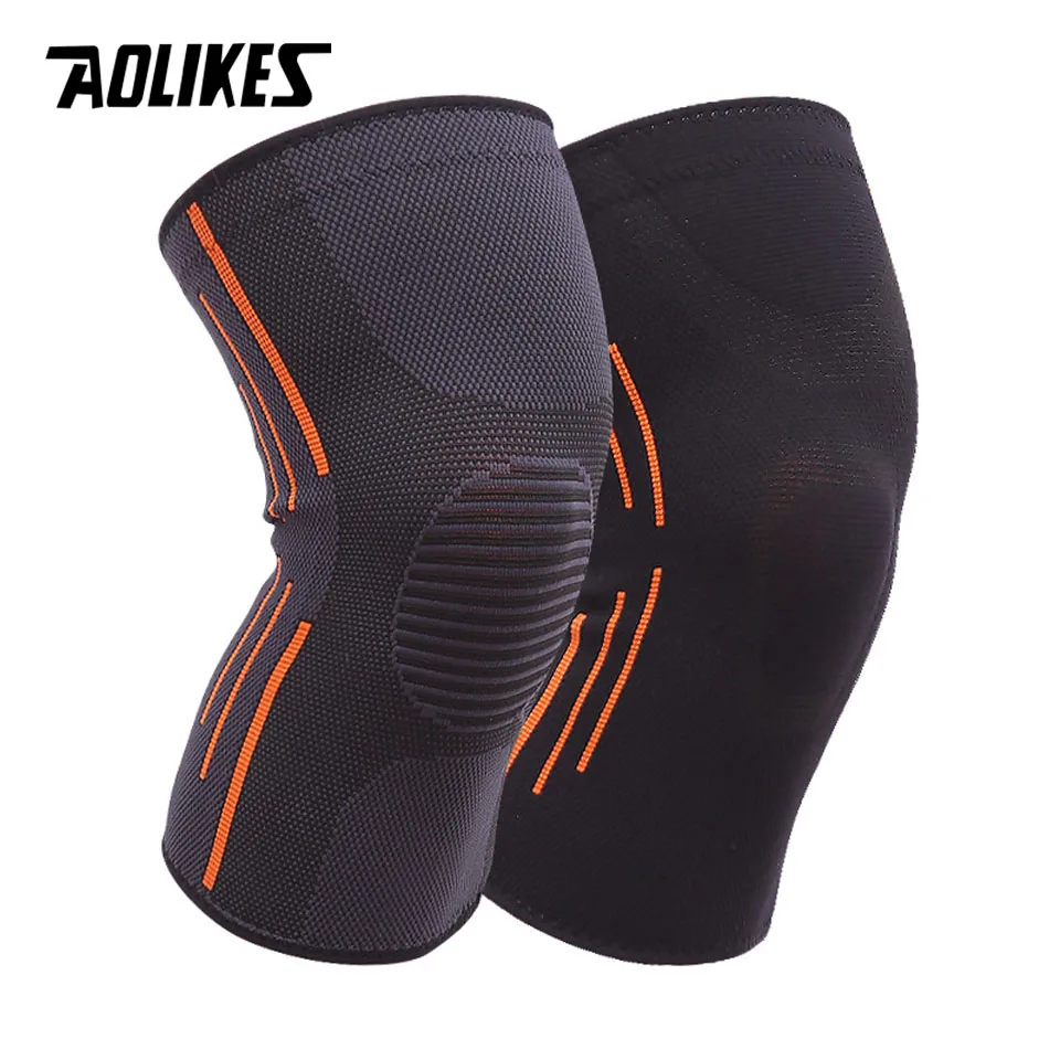 AOLIKES 1 زوج تنفس كرة السلة كرة القدم الرياضة السلامة نيباد الكرة الطائرة الركبة سادة