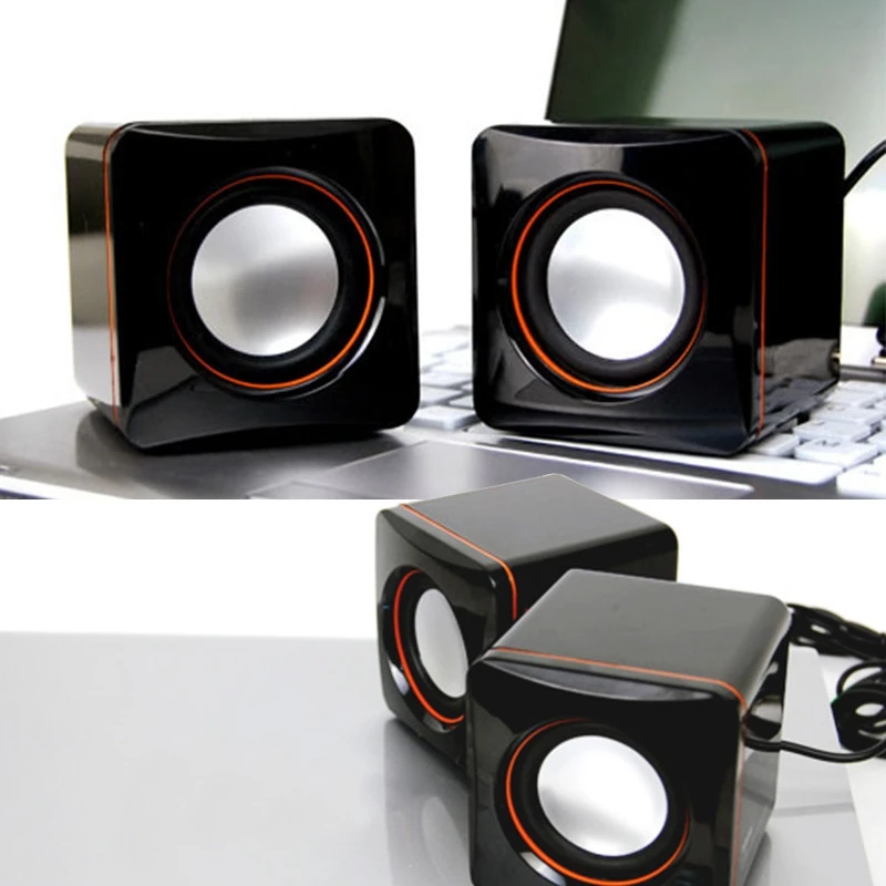 

HAOBA USB 3.5mm Audio Speaker Adapter Stereo Mini PC Speaker Subwoofer For Desktop Laptop Notebook Tablet