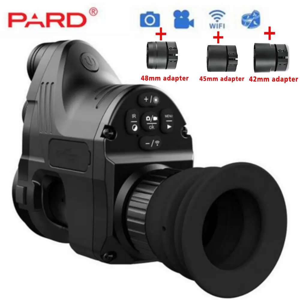 

PARD NV700 Riflescope Digital Night Vision Built-in IR-illuminator Red Laser add on Rifle Scope NV Monocular IR Camera Recorder