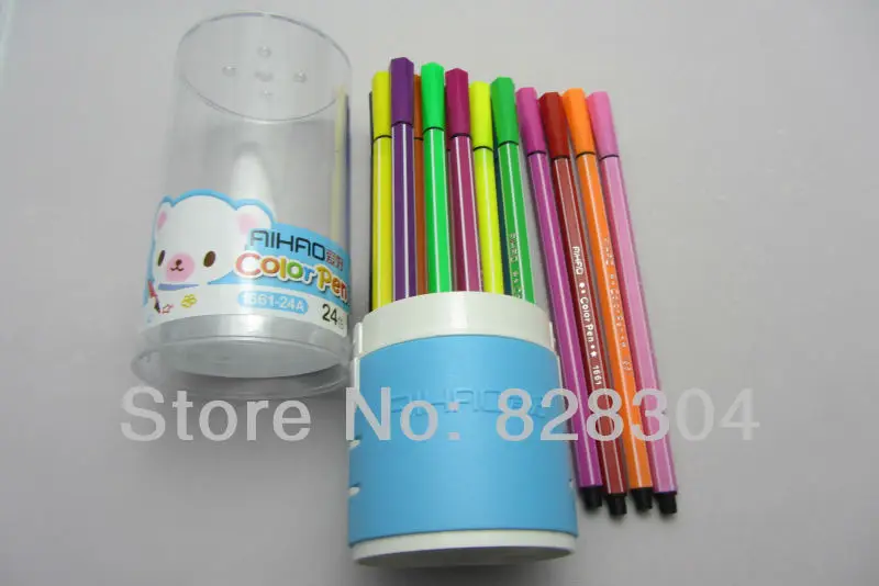 

Free shipping baby started to learn brush 24PCS color inks can be washed