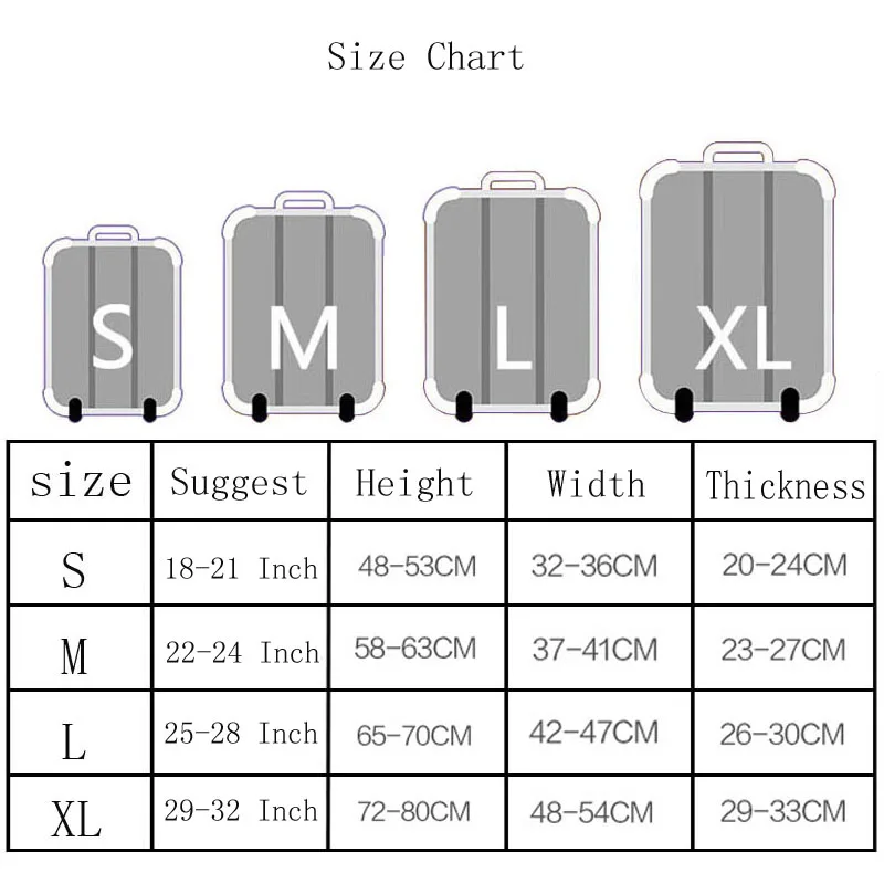 Толще стрейч ткань иллюстрации защитный чехол для чемоданов пыли багаж защитные чехлы туристические аксессуары, 18 до 3" Z50