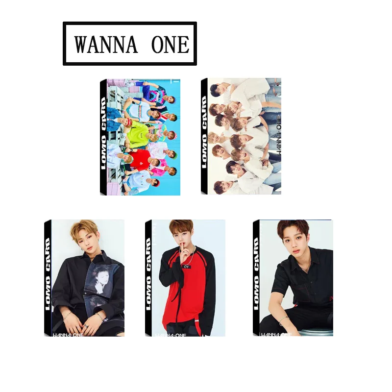 Kpop WANNA ONE LOMO маленькая коробка для карт 1X1 = 1 (TO BE ONE) 30 шт. k-pop поздравительная