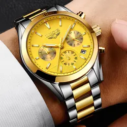 2018 Новый Для мужчин часы LIGE Элитный бренд полный стали золото кварцевые часы Для мужчин военные Водонепроницаемый Спорт Человек