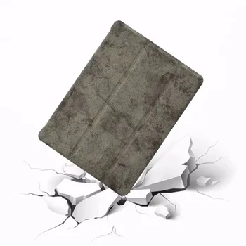 

50pcs/lot Three fold Pen slot TPU high quality PU leather flip cover case for apple ipad mini 4 5 slim cover case