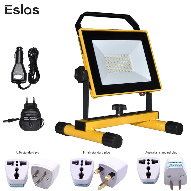 

Eslas LED Outdoor Work Light Portable Spotlight Rechargeable Emergency Hand Work Lamp IP65 Light for Camping Flashlight