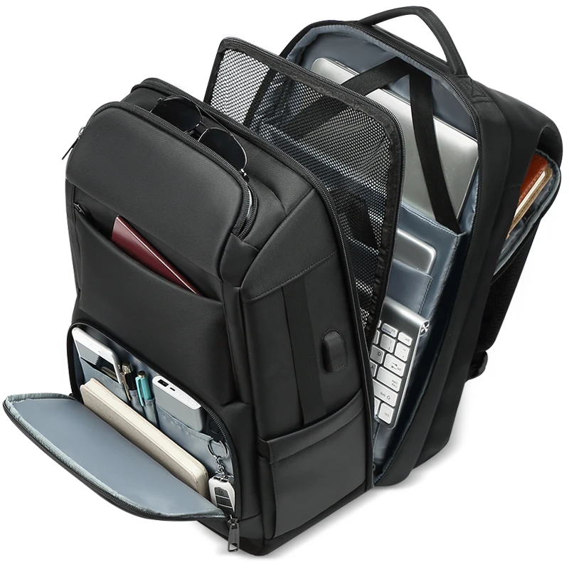 

Men Travel Backpack Large Capacity Teenager Male Mochila Back Anti-thief Bag USB Charging 17.3" Laptop Backpack Waterproof n0007