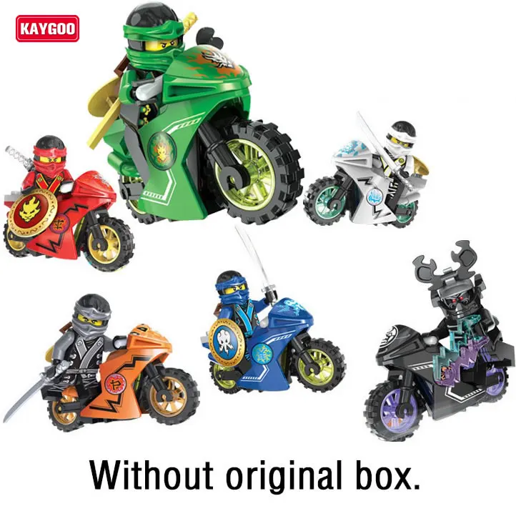 

6pcs hot decool compatible with Classic Ninja figures blocks with tornado motorcycle Building blocks Toys for children