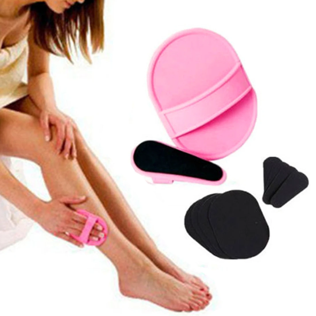 

6Pcs Unwanted Natural Face Hair Removal Kit Body Hair Remover Epilator Exfoliator Pad Smooth Legs Away Lady Cosmetic Skin Care