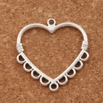 

Smooth Open Heart Charms 9-Strand Spacer End Connectors 26.5x29 mm 100pcs zinc alloy Fit Tassel Earrings L1255