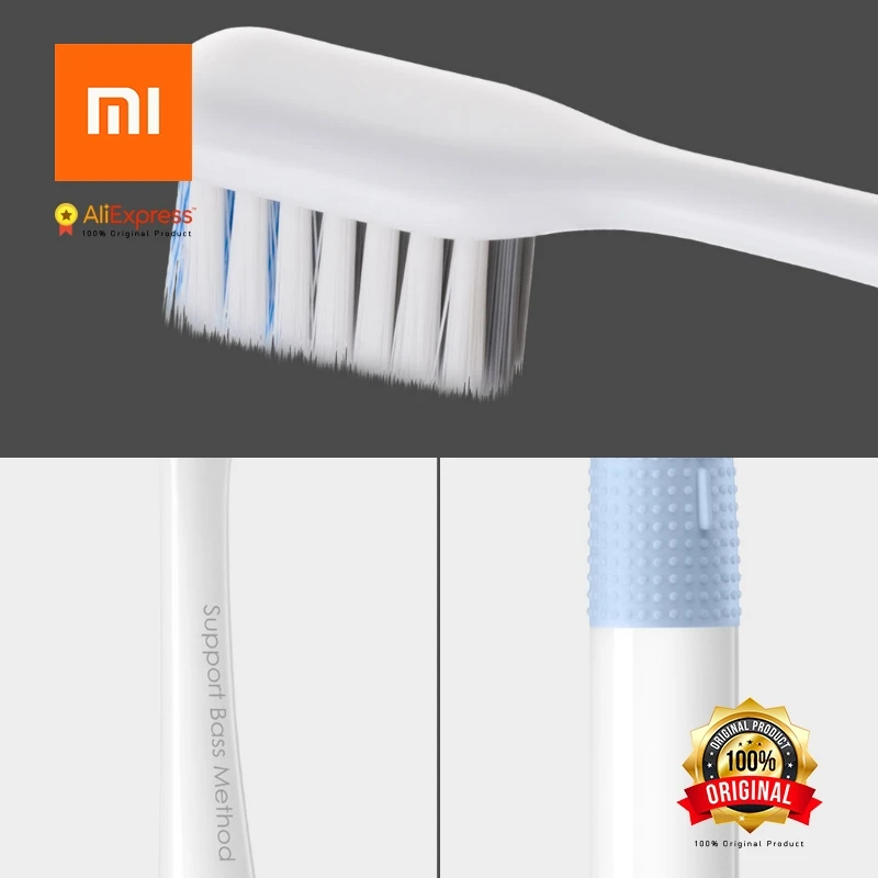 Xiaomi бренд доктор б 4 шт./лот бас метод путешествия Мягкая зубная щетка со щетиной 4 цвета 4 шт./компл. включают в себя дорожный ящик