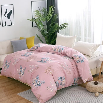 

100% Cotton Duvet Cover Twin Queen King Size Bed Linen Flower Printing Pastoral Stle Quilt Cover Single Double Comforter Cover