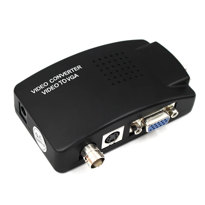 

2pcs BNC to VGA Converter Composite SVIDEO to VGA Video Converter VGA Out Adapter Digital Switch Box For PC MACTV Camera DVD DVR
