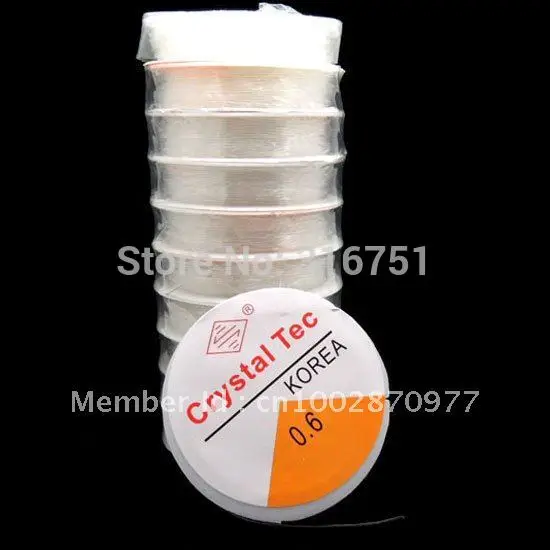 

Hot Sale Free Shipping 10Rollsx10M Translucent Stretch Elastic Beading Cord/String/Thread 0.6mm(w00003) AA