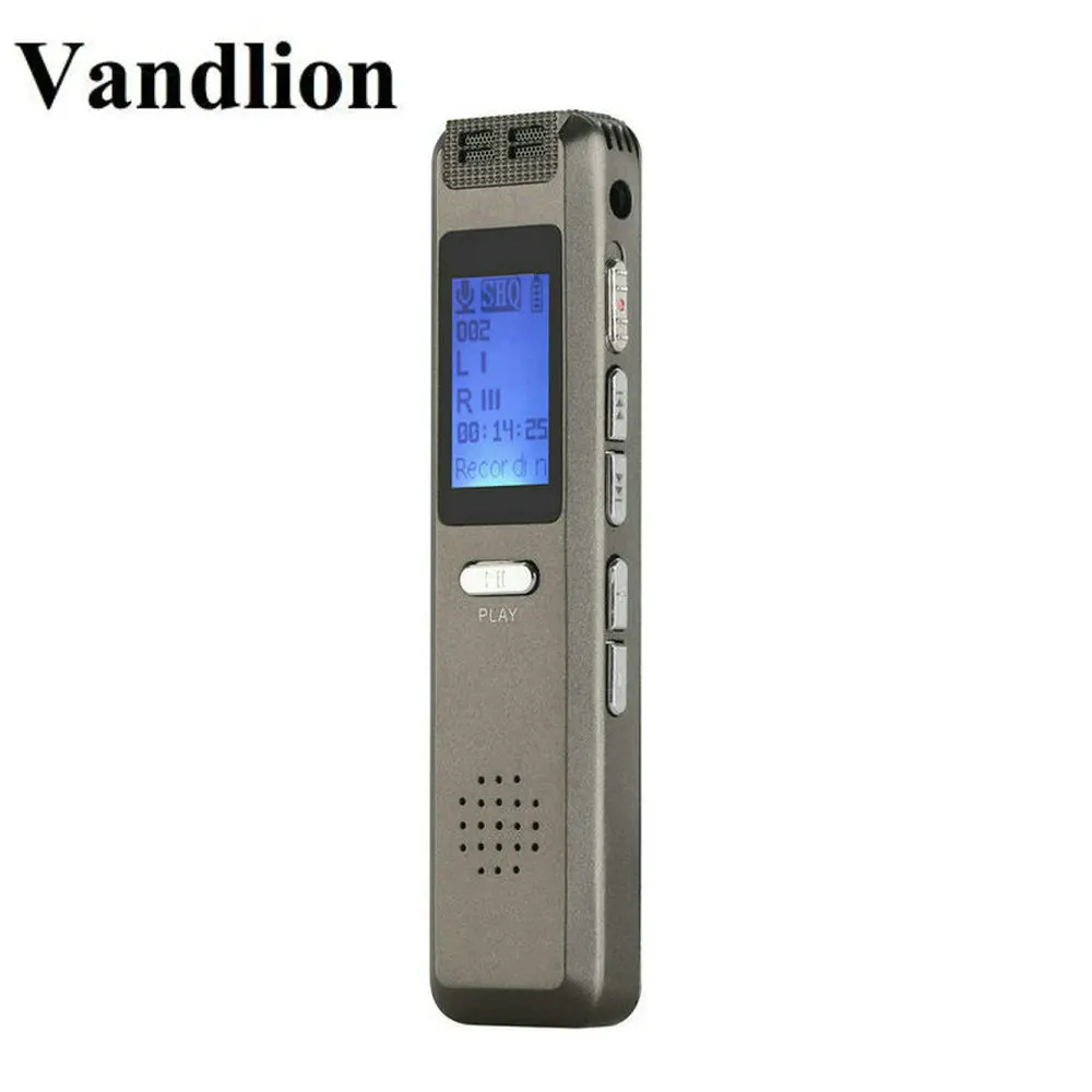 Vandlion V22 серый цифровой аудио рекордер 8 ГБ запись голоса USB длительное время