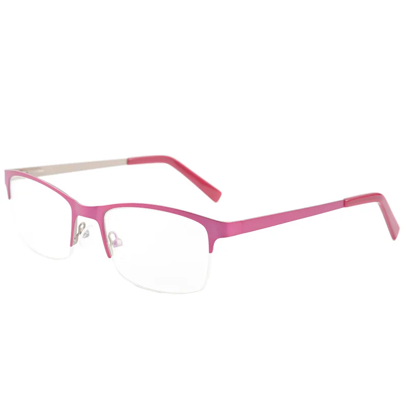 FashionCandyPinkMetalGlasseOpticalFrameEyeglassesWomenHalfRim