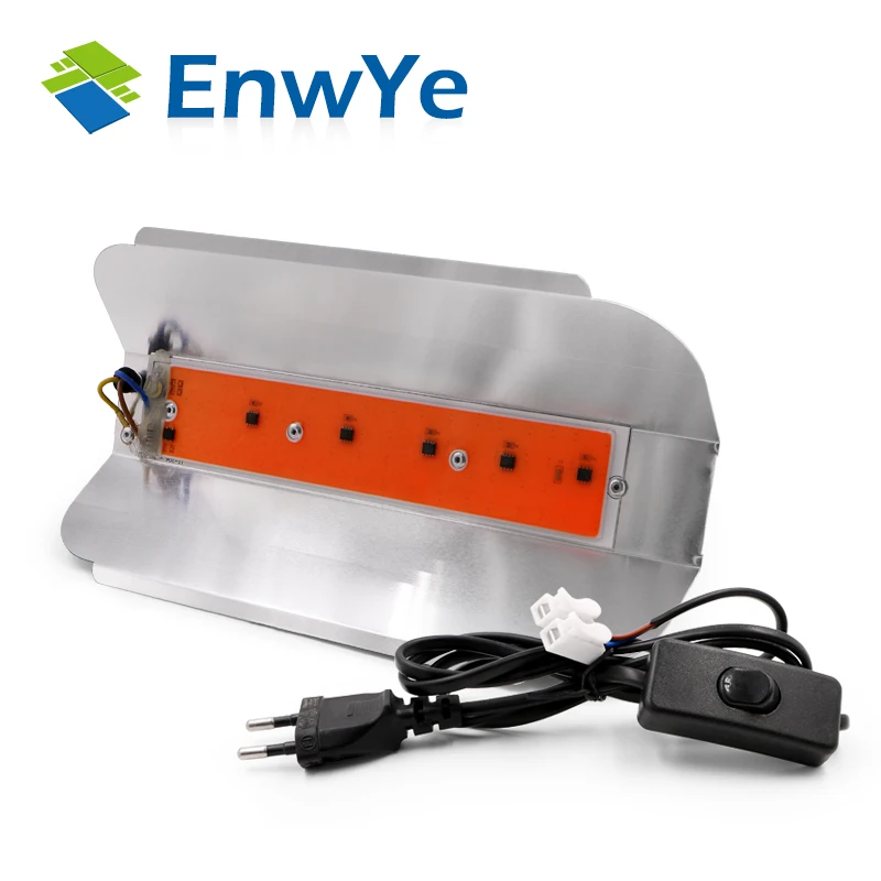 EnwYe 50W 100W Plant growth lamp COB LED Grow Light Phyto Simple floodlight 220V For Plant Greenhouse Hydroponic